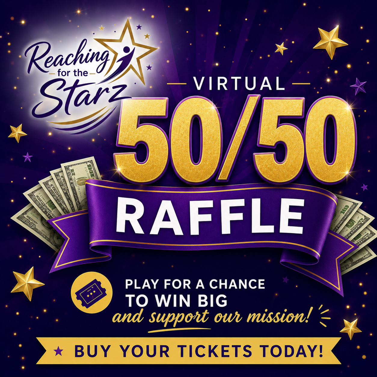 Reaching for the Starz 50/50 Raffle September Fundraiser